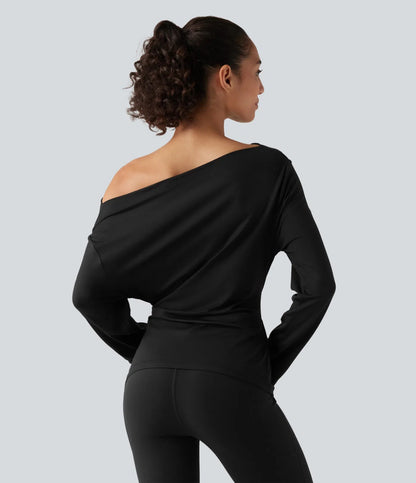 Evoraa Lyra™ Off-Shoulder Active Top
