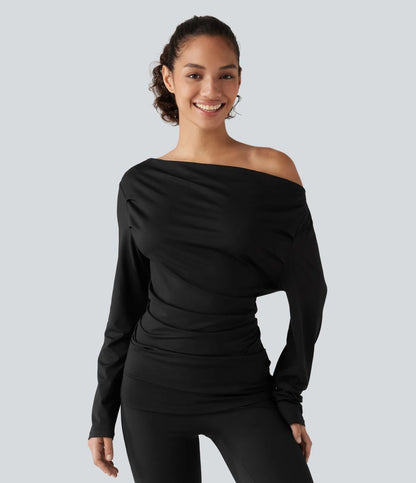 Evoraa Lyra™ Off-Shoulder Active Top